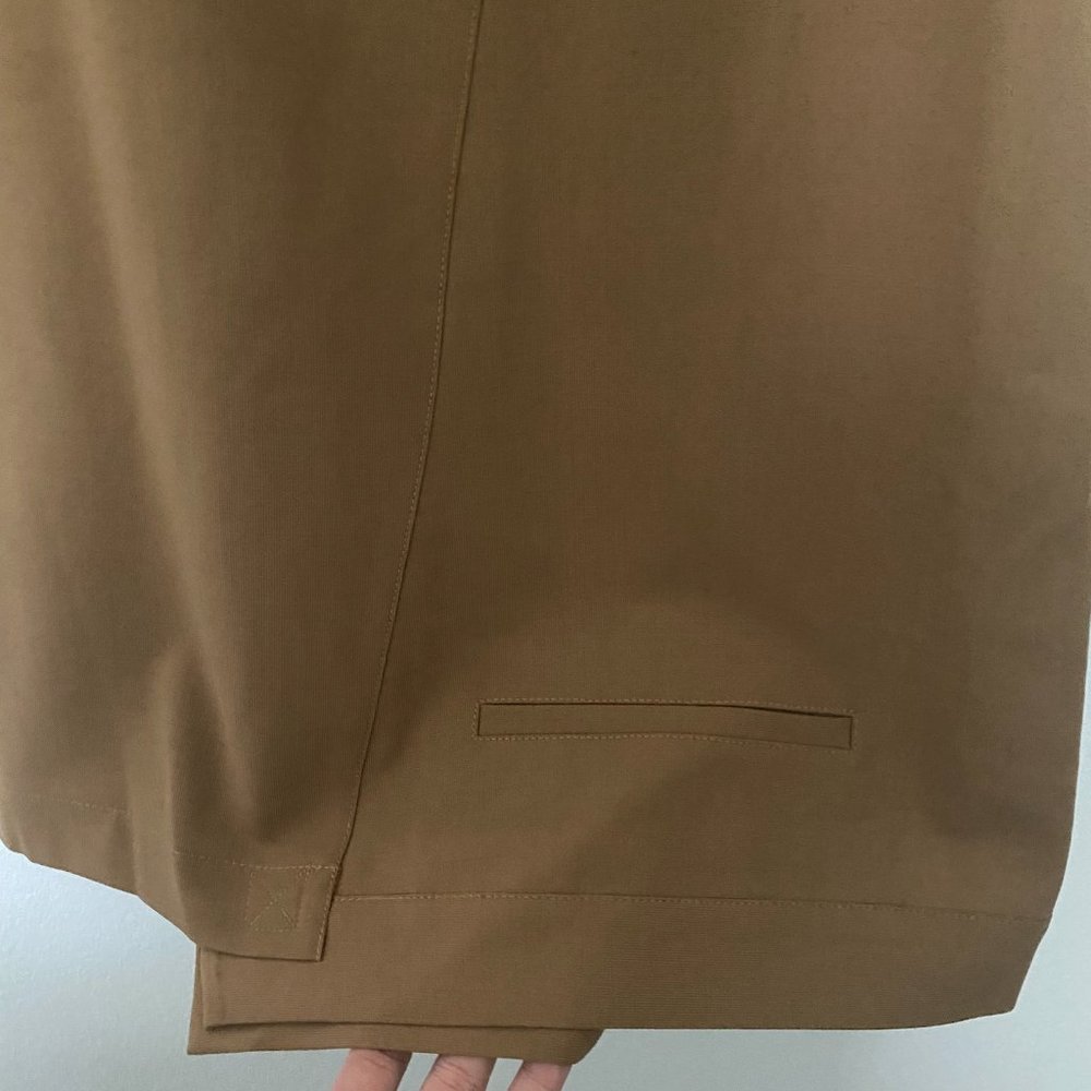 NWT Cordera Straight Tailoring deconstructed Asymmetrical Skirt Camel - Picture 9 of 13